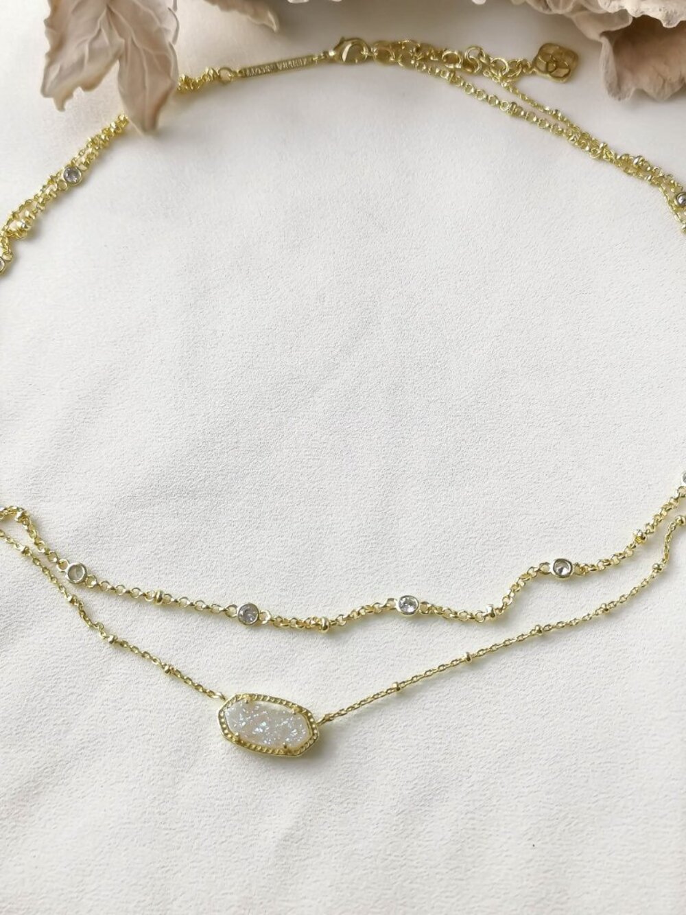 Kendra Scott Elisa Gold Drusy Necklace NEW Perfect condition - Picture 2 of 3